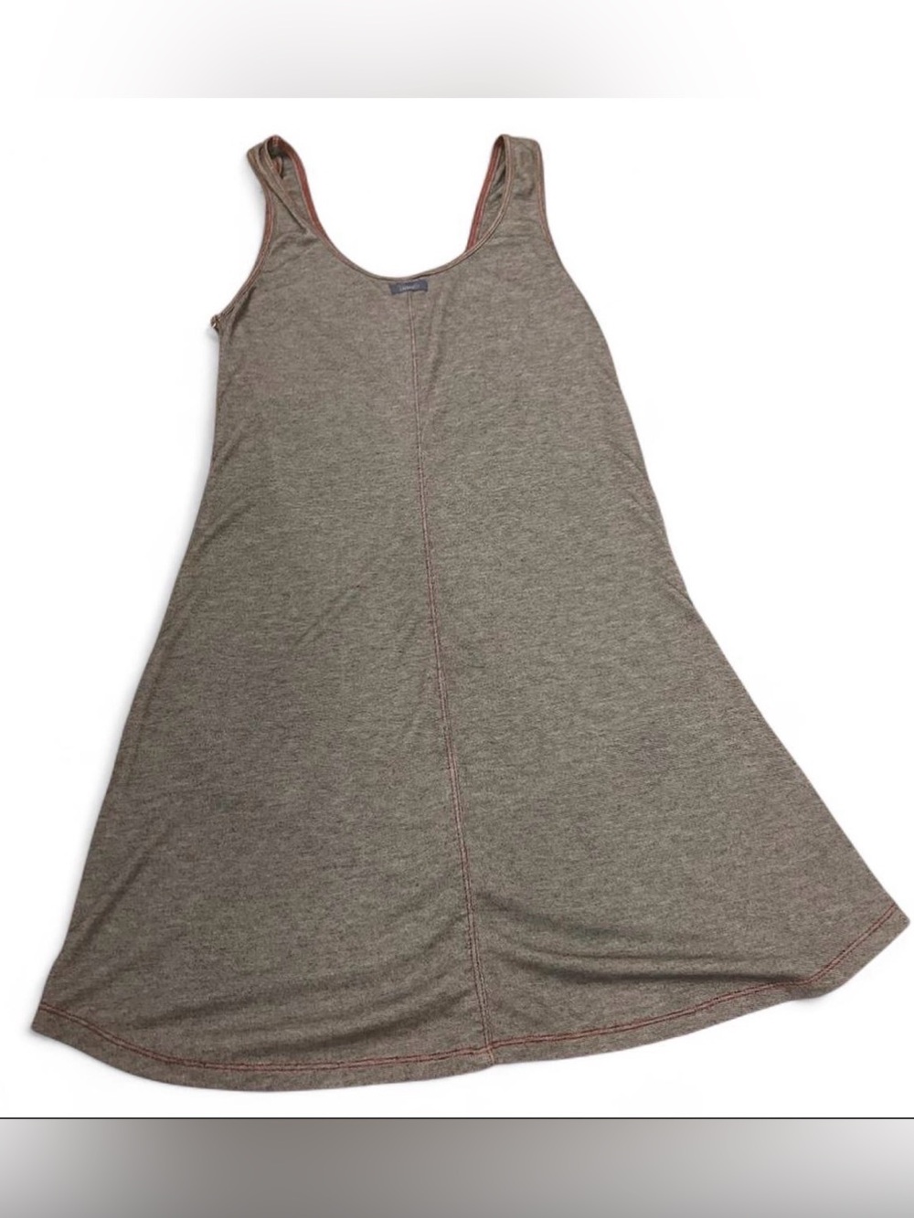 Purnell Sleeveless A-Line Jersey Tank Dress in Heather Olive Women’s Size Small